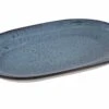 Oldenhof 1821 Ovale Serveerschaal ø 16 X 23 Cm Aardewerk Indigo Spickel Blauw -Serviesgoedwinkel Voor Thuis 01.757 3.558
