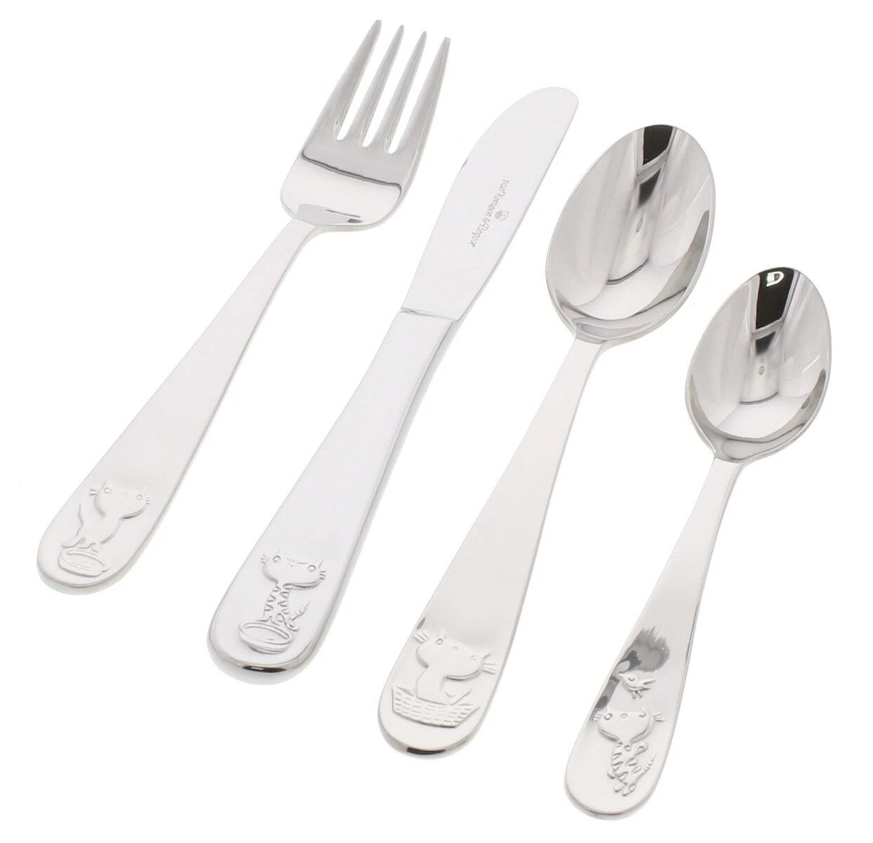 Van Kempen & Begeer Pim & Pom Kinderbestek Rvs 4-delig 3 Van Kempen & Begeer Pim & Pom Kinderbestek Rvs 4-delig