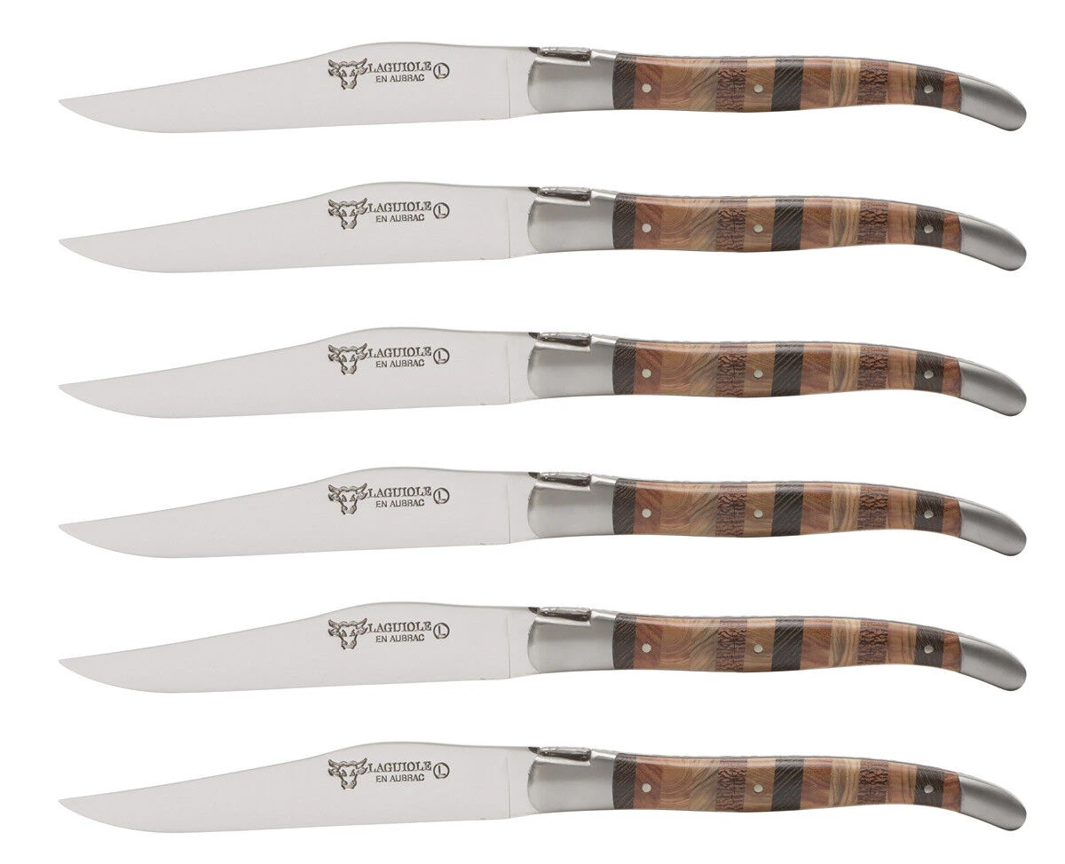 Laguiole En Aubrac Steakmes 11,5 Cm Woodstock 6 Stuks 3 Laguiole En Aubrac Steakmes 11,5 Cm Woodstock 6 Stuks