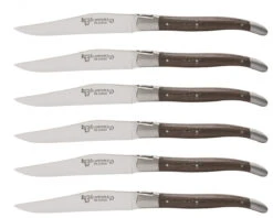 Laguiole En Aubrac Shepherd's Cross Steakmes 11,5 Cm Wengéhout 6 Stuks