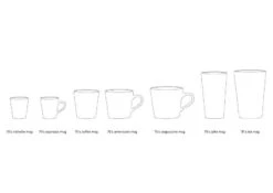 HK Living 70's ACE6864 Virgo Cappuccinomok 300 Ml Aardewerk Grass-Stream-Hail-Rock 4-delig -Serviesgoedwinkel Voor Thuis 70s lr 02 1