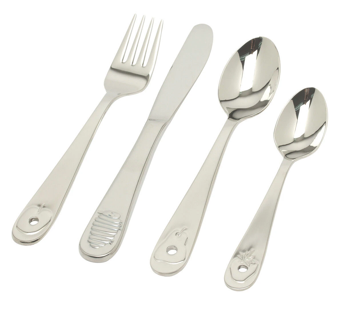 Van Kempen & Begeer Junior Bestek Rupsje Nooitgenoeg Rvs 4-delig 3 Van Kempen & Begeer Junior Bestek Rupsje Nooitgenoeg Rvs 4-delig