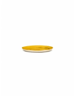 Serax Feast By Ottolenghi Bord M ΓΈ 22 Cm H 2 Cm Aardewerk Sunny Yellow + Swirl-Dots Black