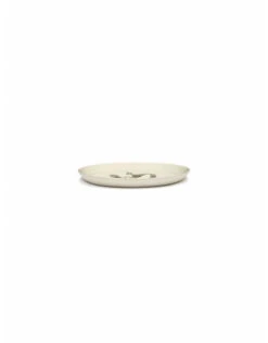 Serax Feast By Ottolenghi Bord M ΓΈ 22 Cm H 2 Cm Aardewerk White + Pepper Black