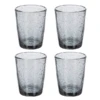 Broste Copenhagen Bubble Tumbler 250 Ml Glas 4-delig Grijs