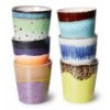 HK Living 70's ACE7124 Mok 200 Ml Aardewerk Gravity-Lunar-Solar-Patina-Cosmos-Comet 6-delig -Serviesgoedwinkel Voor Thuis hkliving mok ceramic 70s coffee mugs pluto set of