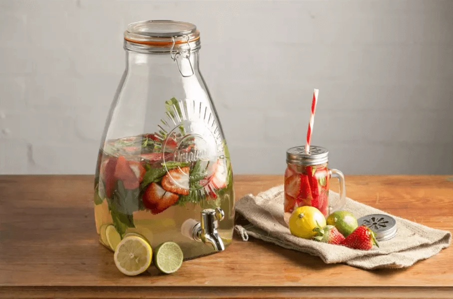 Kilner Limonadetap Vierkant 8 Liter Glas 4 Kilner Limonadetap Vierkant 8 Liter Glas - Afbeelding 2