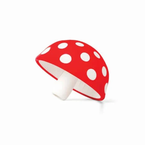 Ototo Magic Mushroom Wijnstop En -trechter Silicone Rood/wit 3 Ototo Magic Mushroom Wijnstop En -trechter Silicone Rood/wit