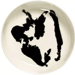 Serax Feast By Ottolenghi Hoog Bord ΓΈ 22 Cm H 4 Cm Aardewerk White + Pepper Black
