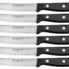 Wüsthof Gourmet Steakmessenset Rvs Zwart 6 Stuks -Serviesgoedwinkel Voor Thuis wu1125060601 01 wusthof stockfoto 2